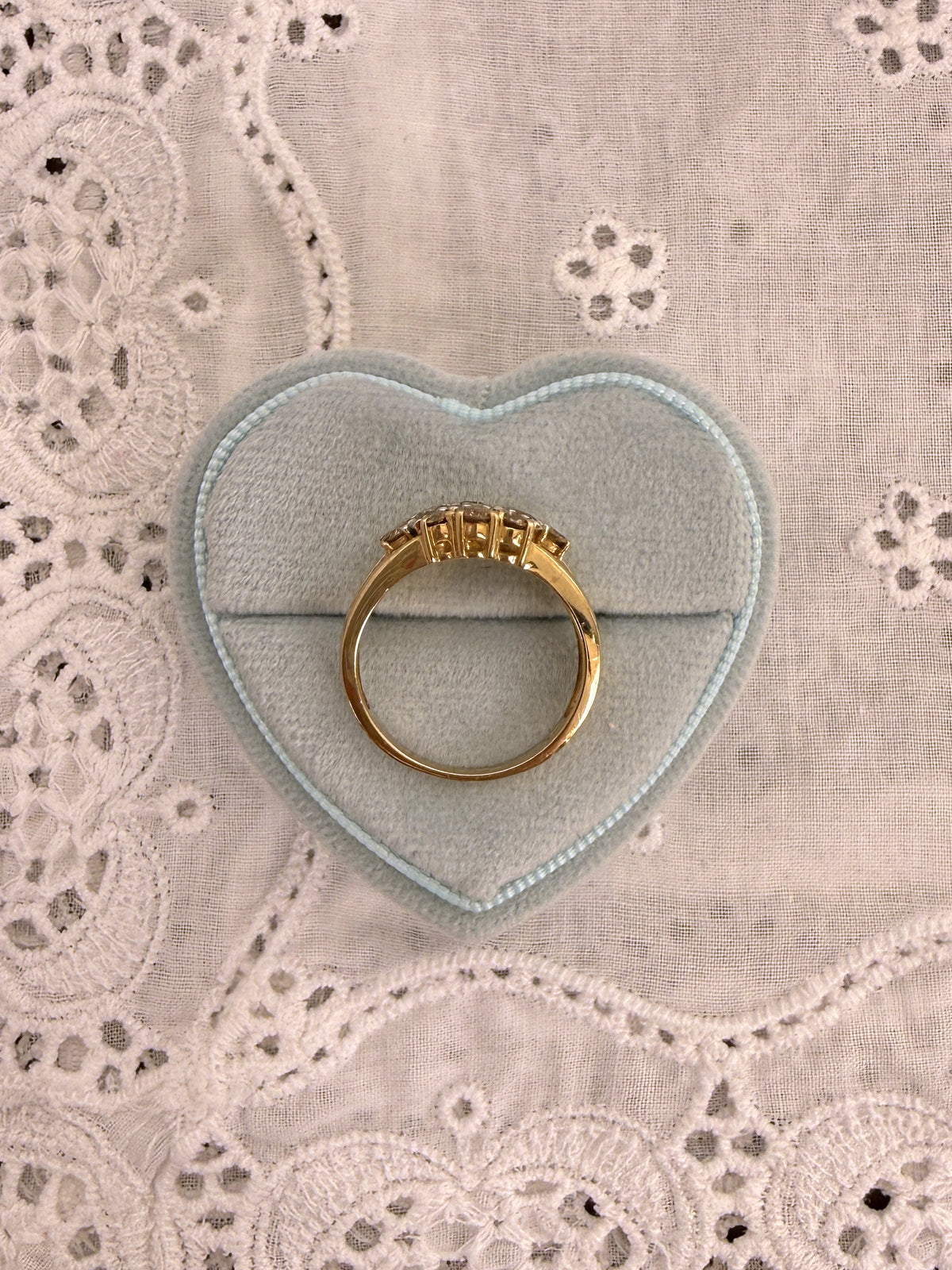 Champagne Cluster Ring