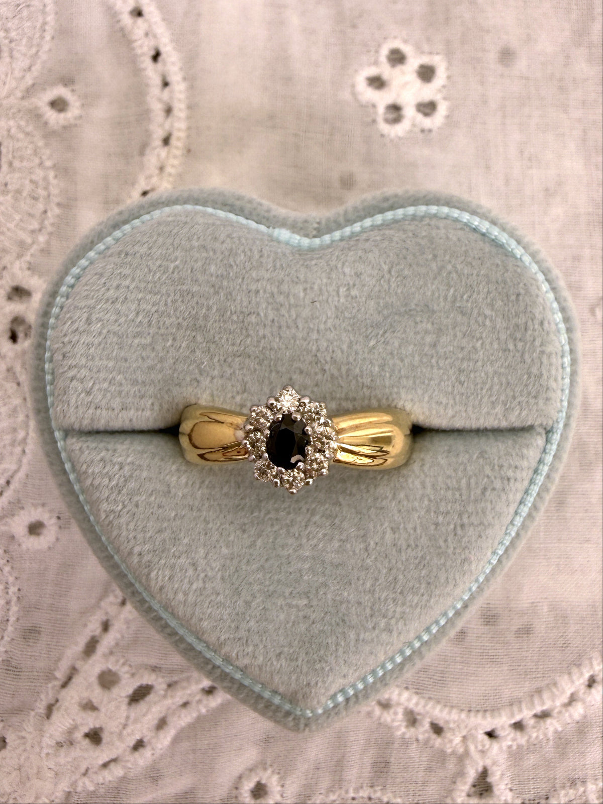 Sapphire Cluster Ring
