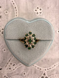 Emerald Cluster Ring