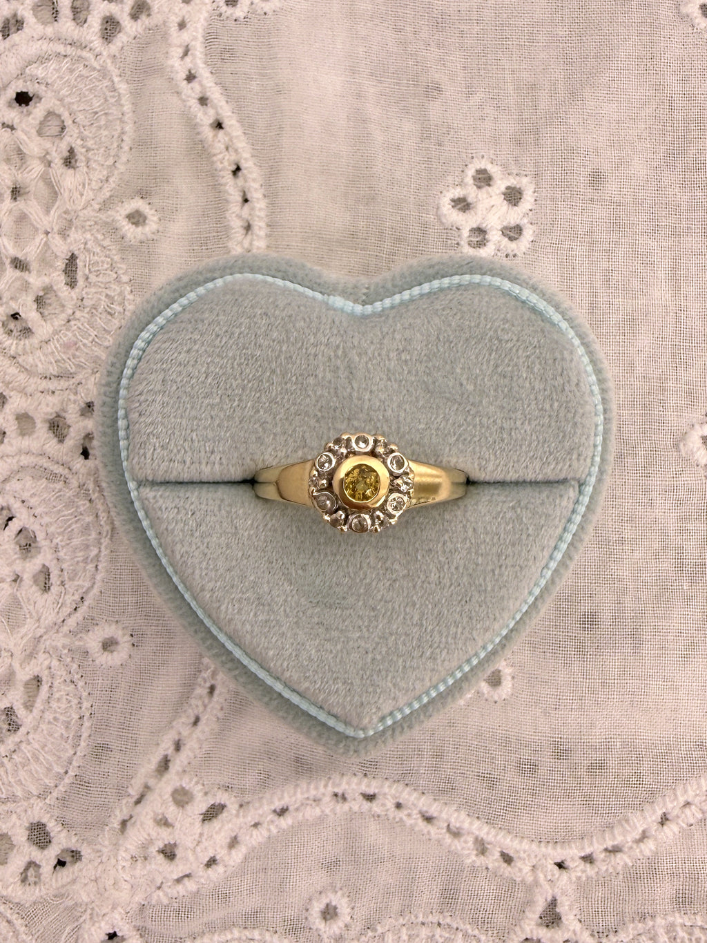 Citrine Daisy Ring