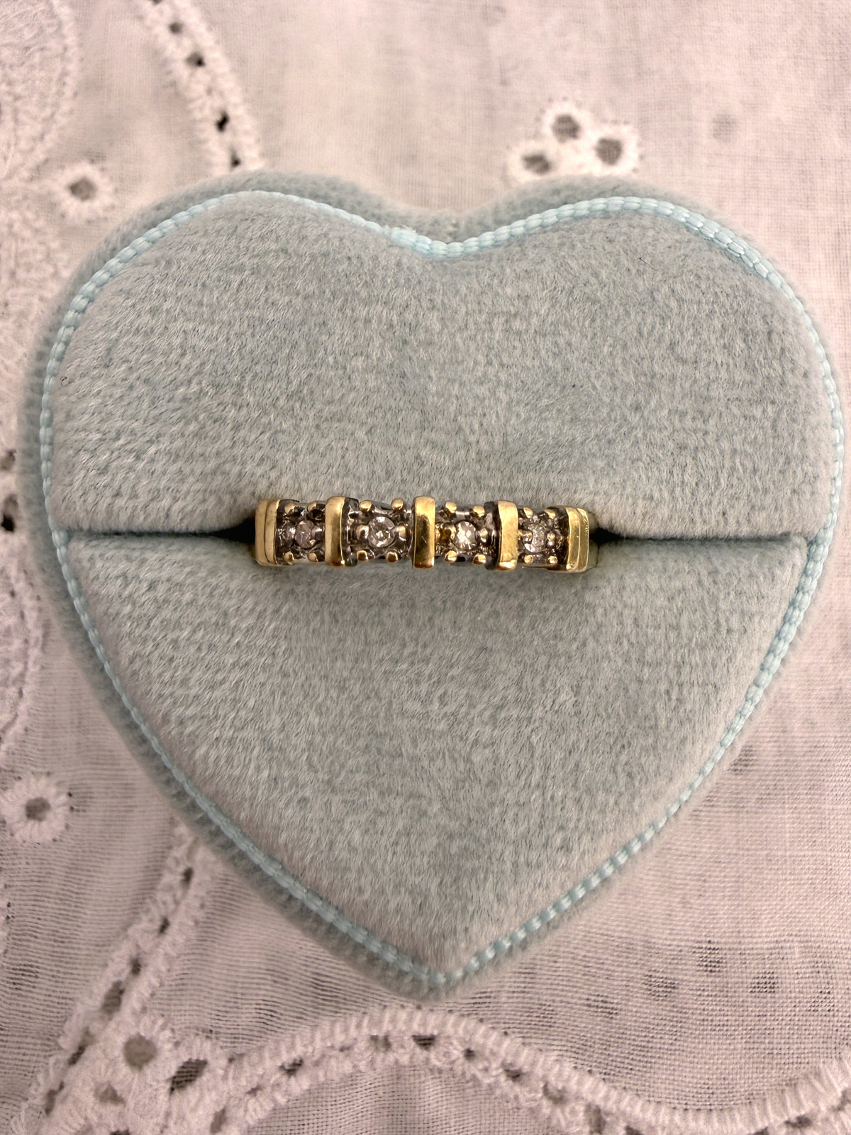 Bicolor Diamond Vintage Band