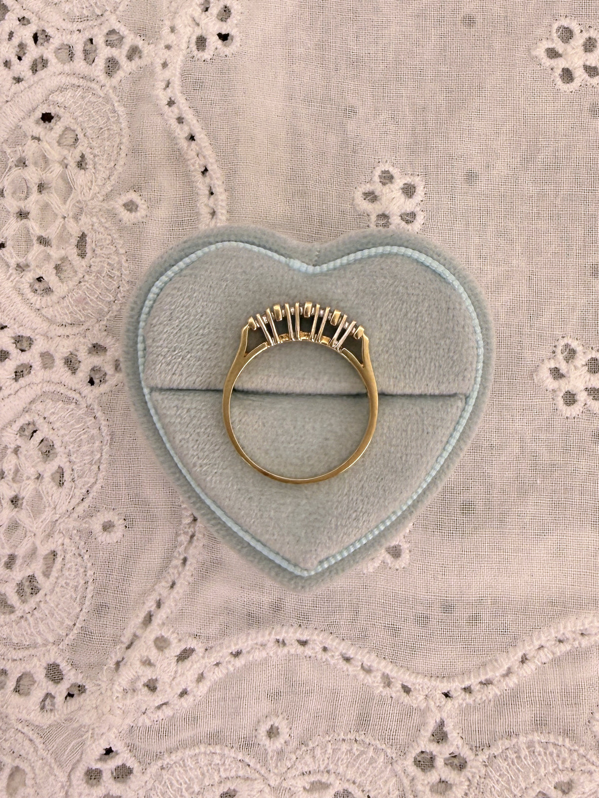 Bicolor Diamond Vintage Band