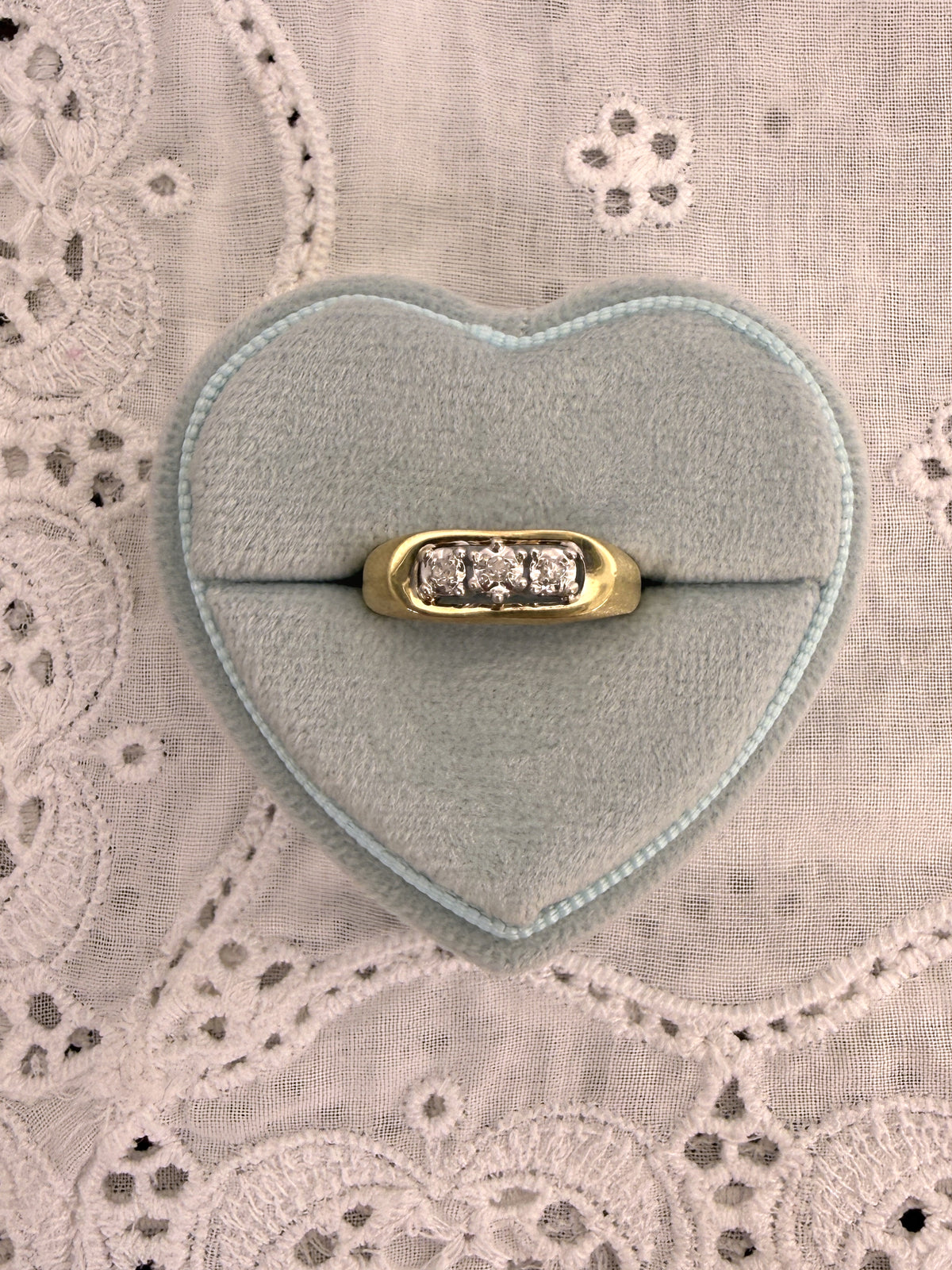 Triple Diamond Gypsy Ring