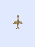 Air plane Charm Vintage Gold