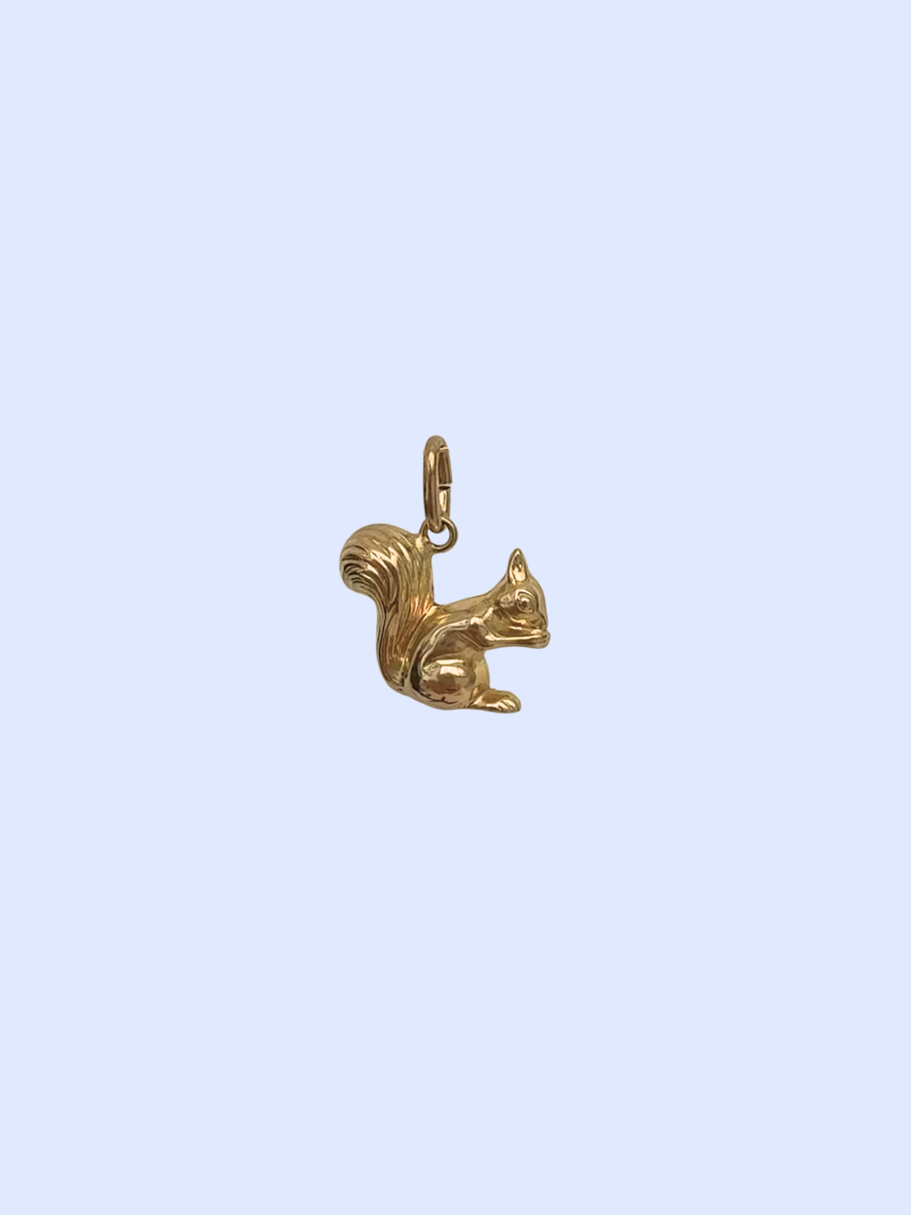 Squirrel Charm Vintage Gold