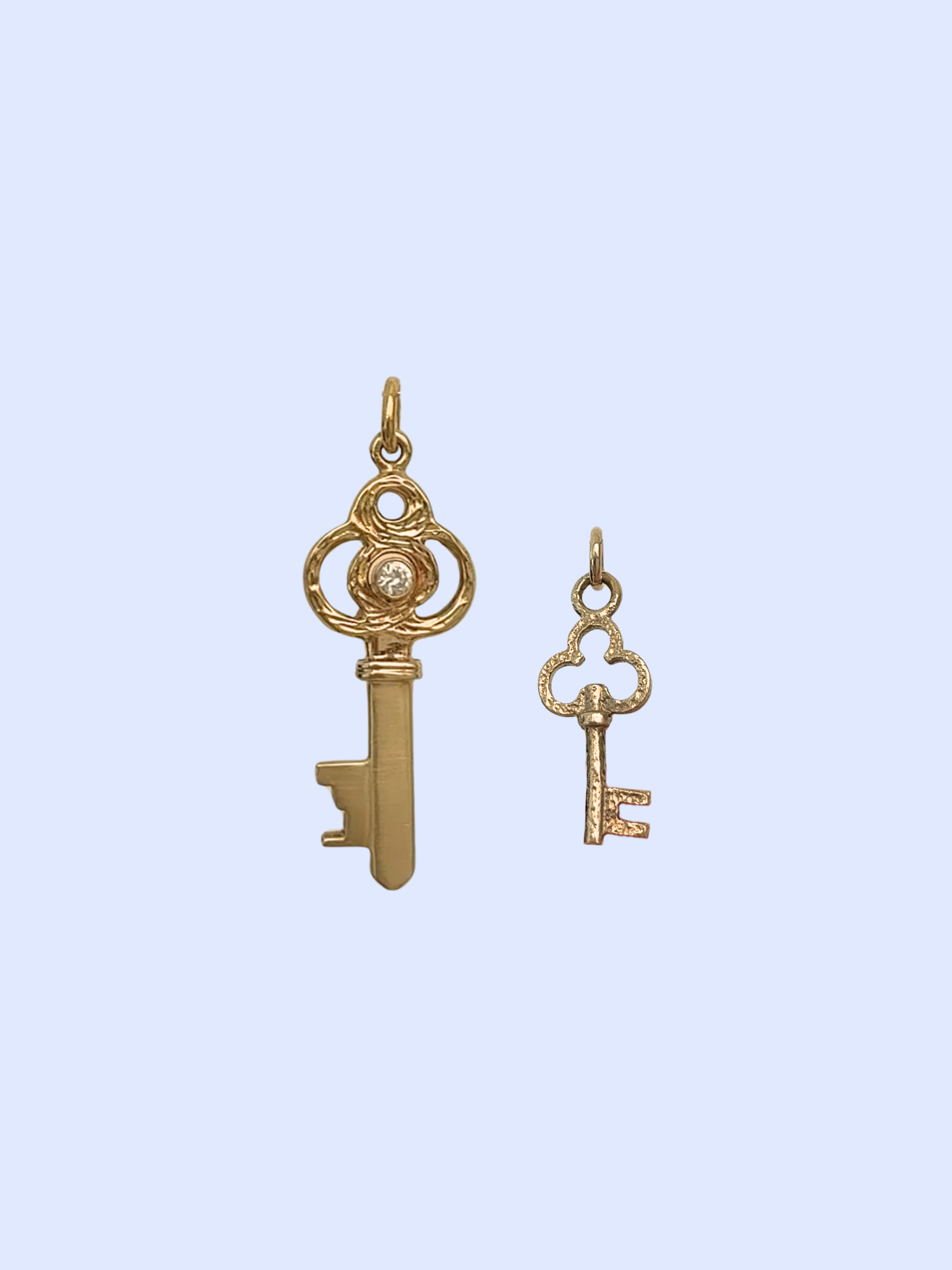 Key Charms Vintage Gold
