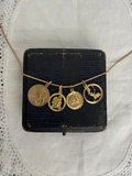 Zodiac Charm Virgo Vintage Gold
