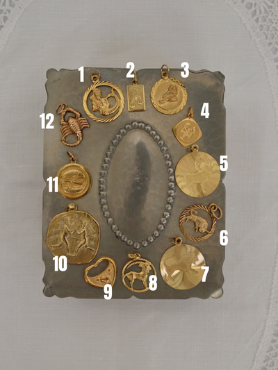 Zodiac Charm Collection Vintage Gold