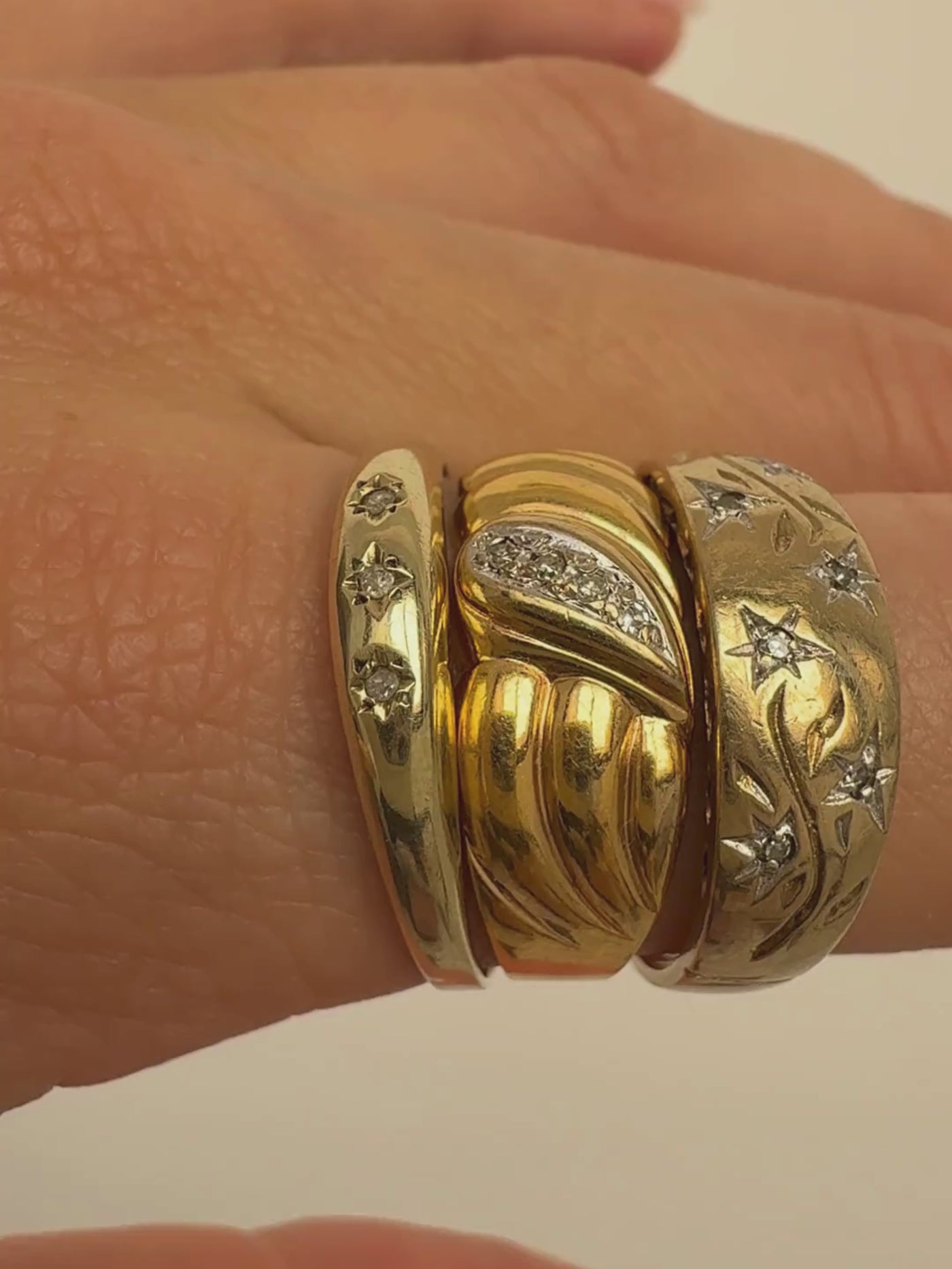 Dainty Gypsy Ring Vintage Gold
