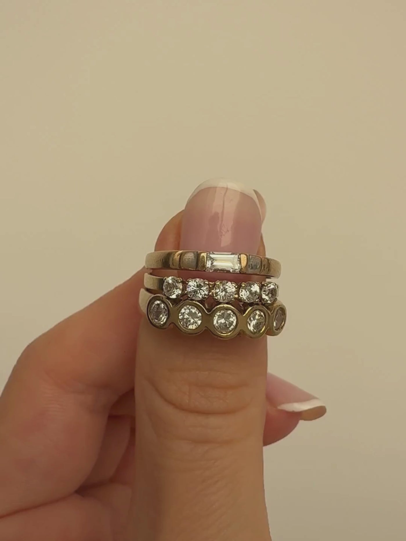 Bezel Bubble Ring Vintage Gold