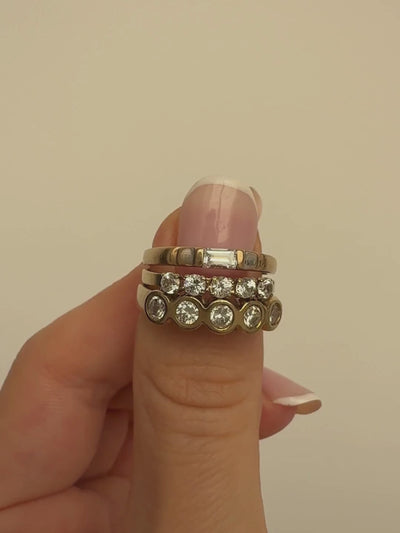 Bezel Bubble Ring Vintage Gold