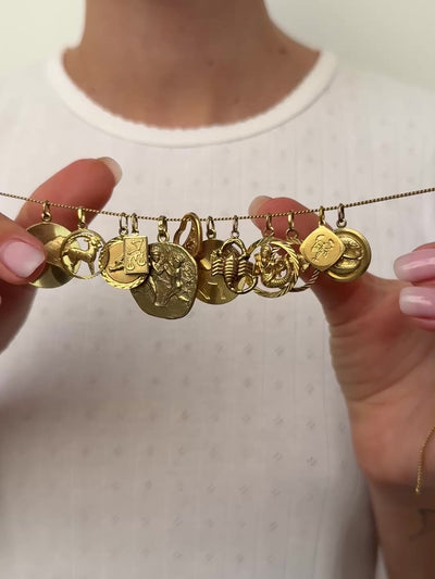 Zodiac Charm Collection Vintage Gold
