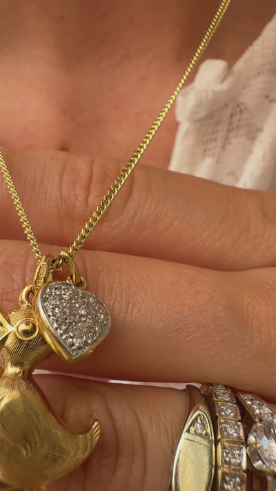 14k Ducky Charm Vintage Gold