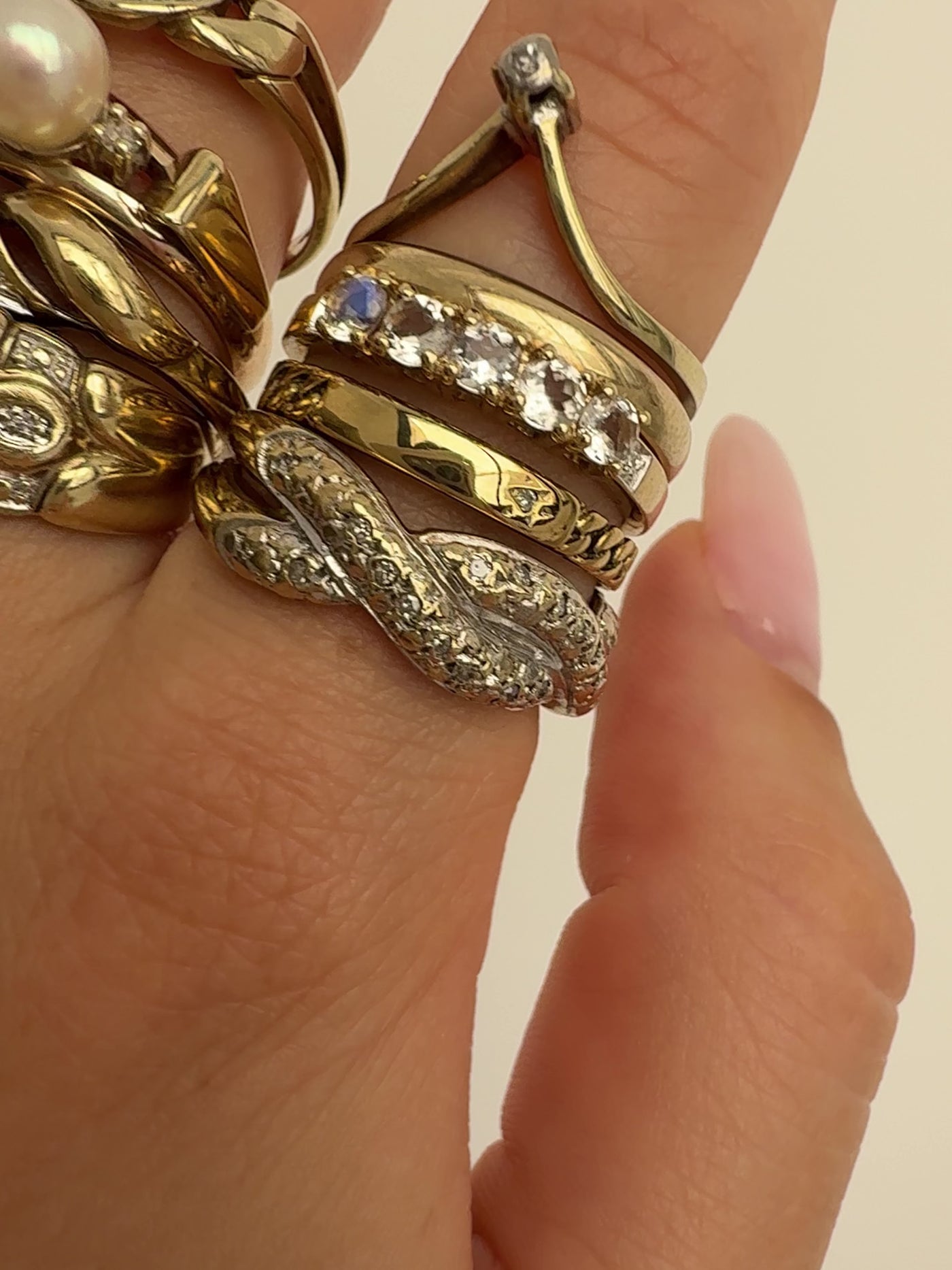 Cuban Chain Ring Vintage Gold