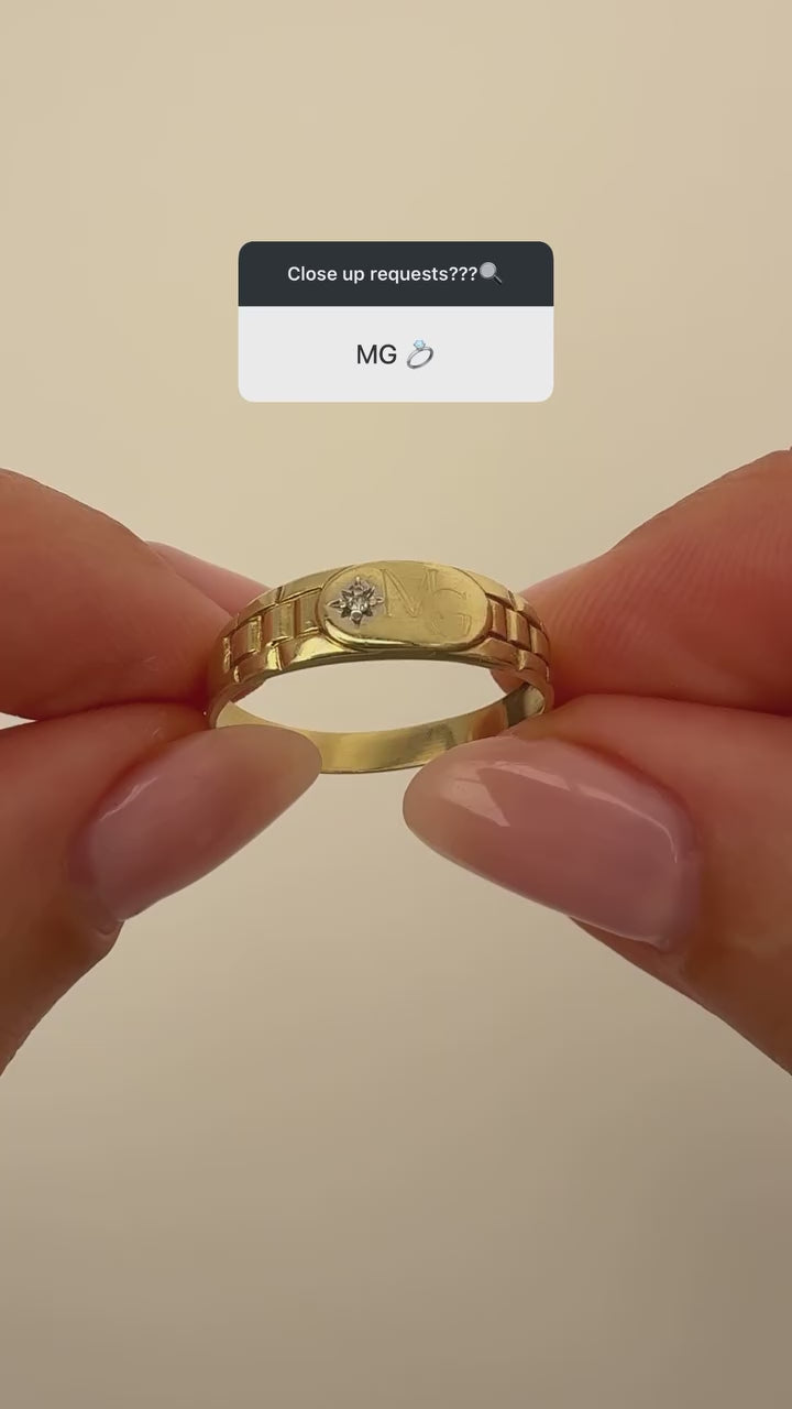 MG Ring Vintage Yellow Gold