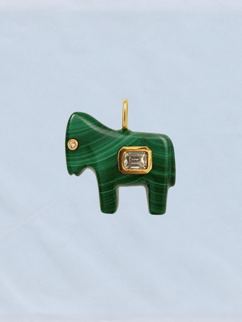 Horse Talisman Charm Malachite