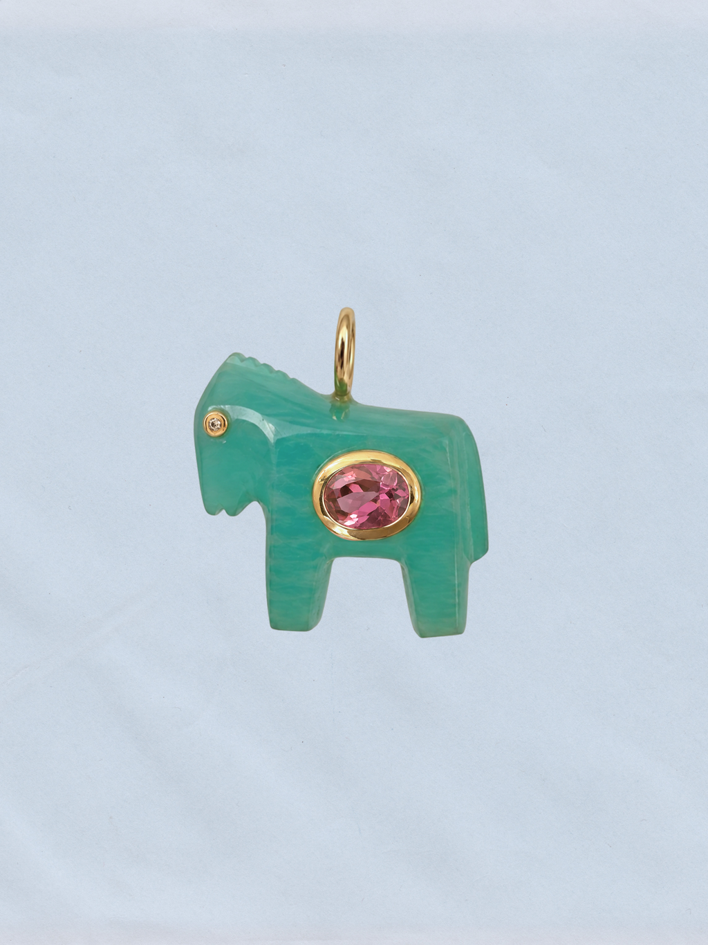 Horse Talisman Charm Turquoise