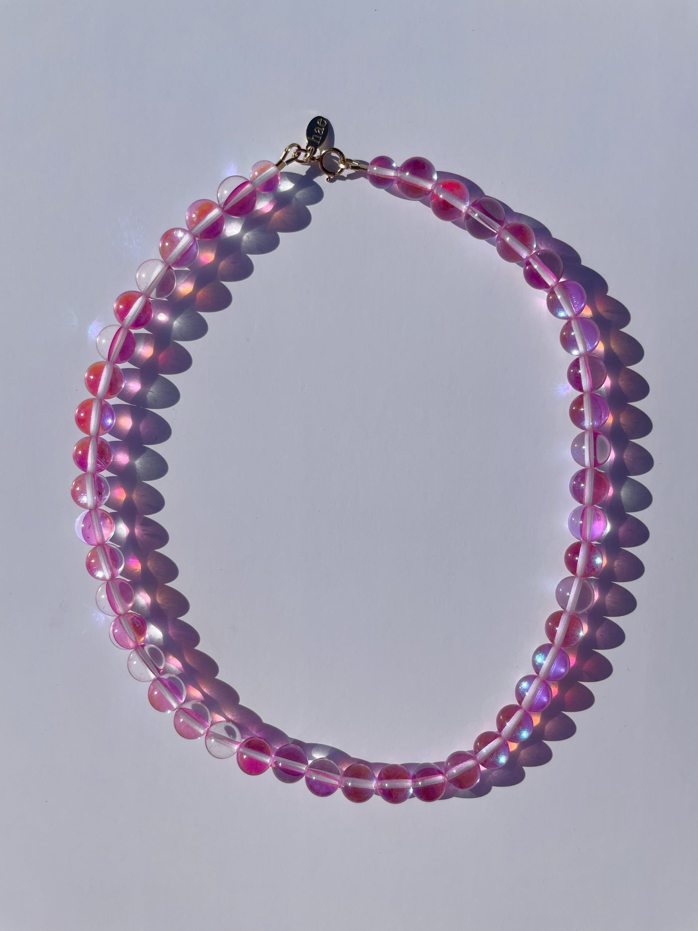 Colorful glass beads with 14k gold filled details. Length 40 cm Bubble Diameter: 8mm | Bubble Necklace | Handmade Jewelry in Germany | HolaAmorEstudios