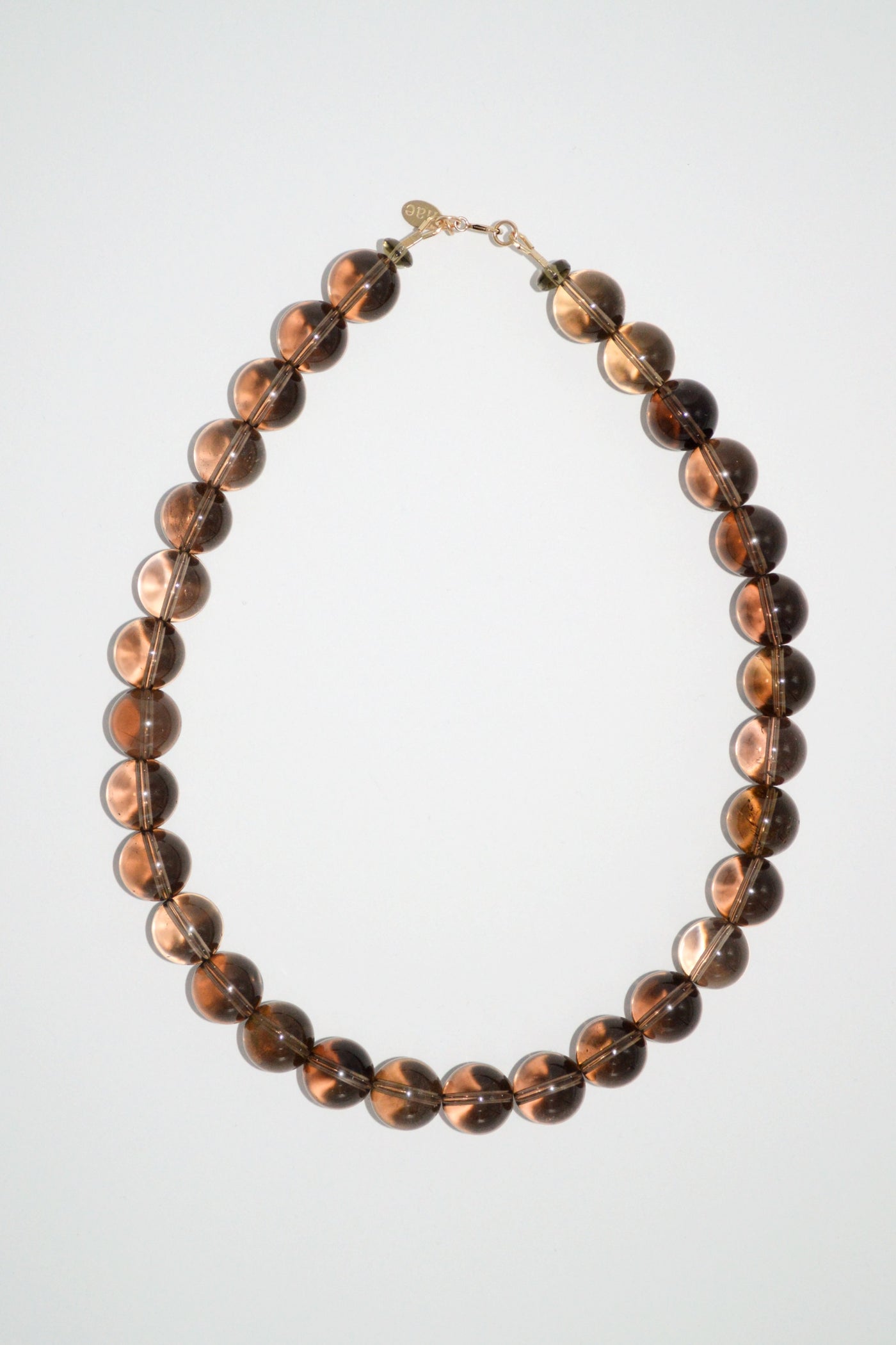 Bold Quartz Necklace Brown